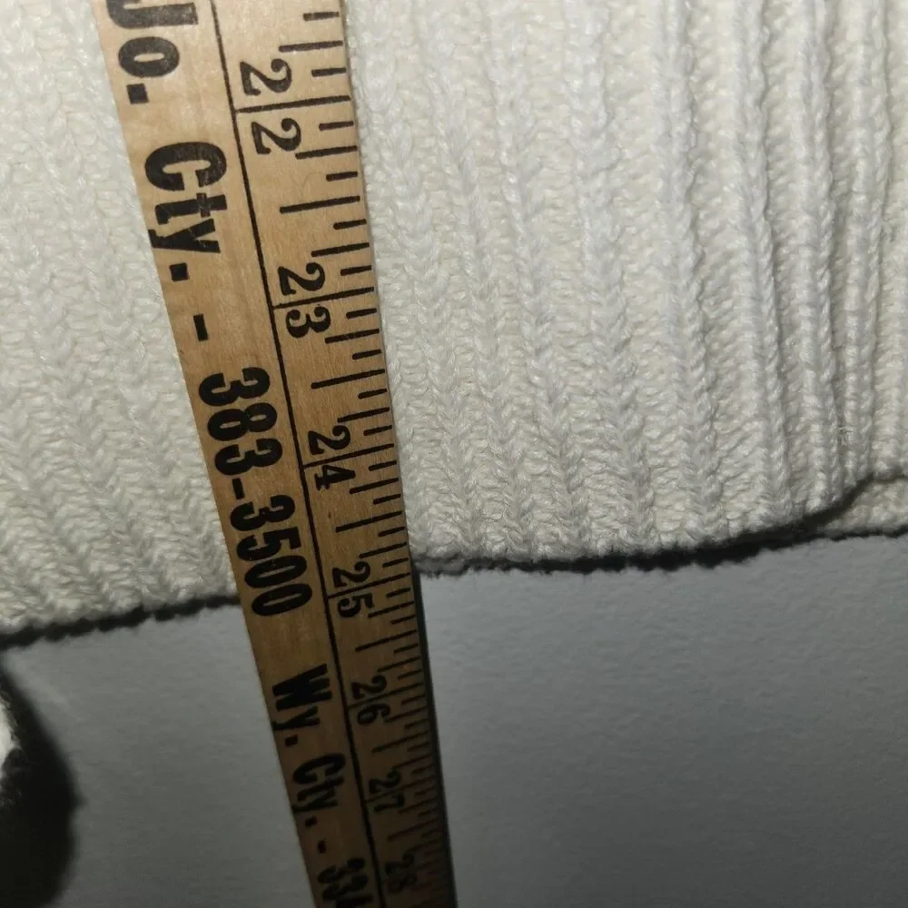 Banana Republic 100% Linen Oversized Open Knit Sweater Ivory LARGE